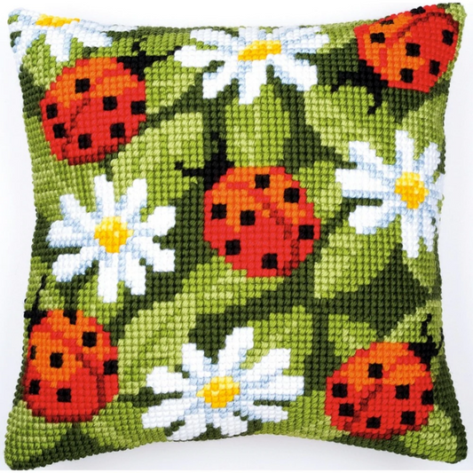 Lady Bug Latch Hook Pillow Crocheting Knitting Kit