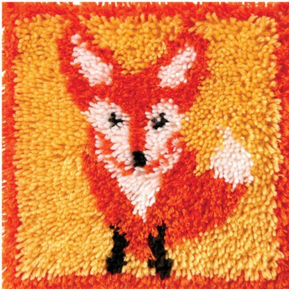 Cute Fox Latch Hook Rug Crocheting Knitting Kit