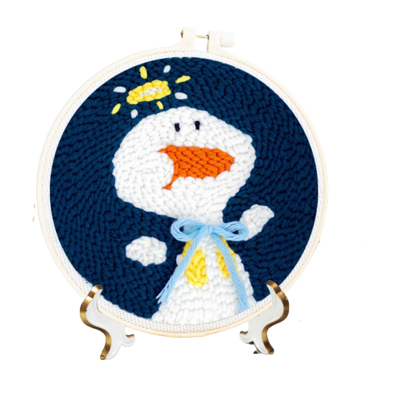 Adorable Snowman Punch Needle Kit
