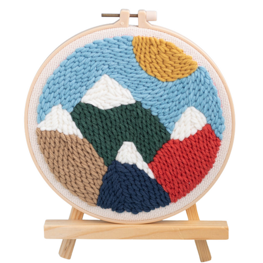 Colorful Mountain Punch Needle Kit