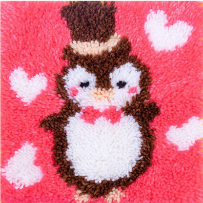 Cute Baby Bird Latch Hook Rug Crocheting Knitting Kit