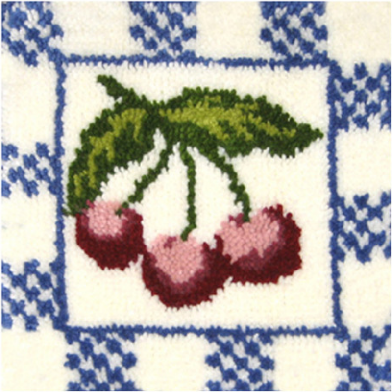 Cherry Latch Hook Rug Crocheting Knitting Kit