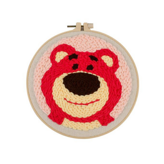 Adorable Teddy Printed Punch Needle Kit