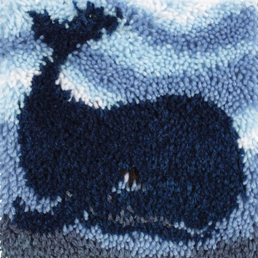 Whale Latch Hook Rug Crocheting Knitting Kit