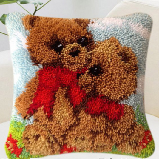 Two Bear Rug Crocheting Knitting Kit