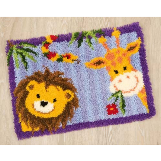 Cartoon Wild Animals Latch Hook Rug Crocheting Knitting Kit