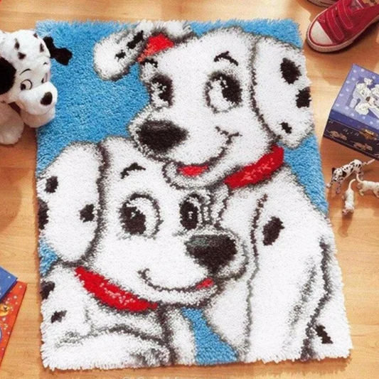 Dalmatians Latch Hook Rug Crocheting Knitting Kit