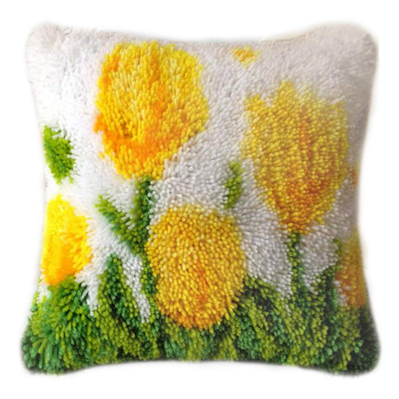 Yellow Tulips Rug Knitting Kit