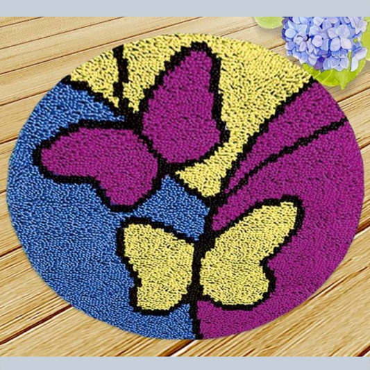 Yellow Butterfly Rug Knitting Kit