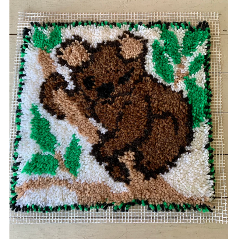 Cute Koala Latch Hook Rug Crocheting Knitting Kit