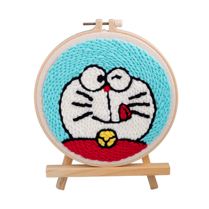 Doraemon Face Punch Needle Kit