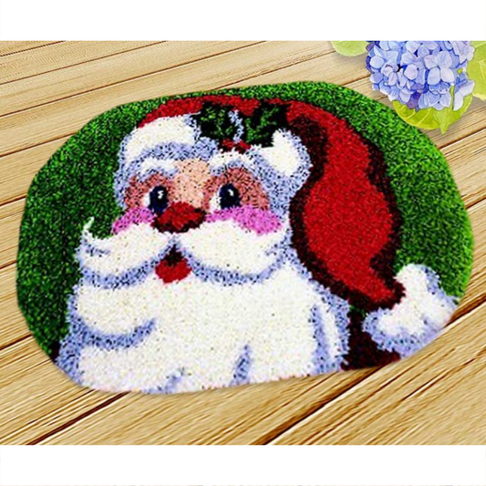 Santa Latch Hook Rug Crocheting Knitting Kit