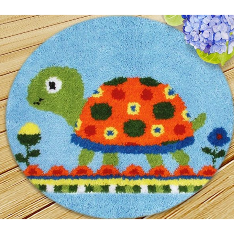 Cute Tortoise Latch Hook Rug Crocheting Knitting Kit