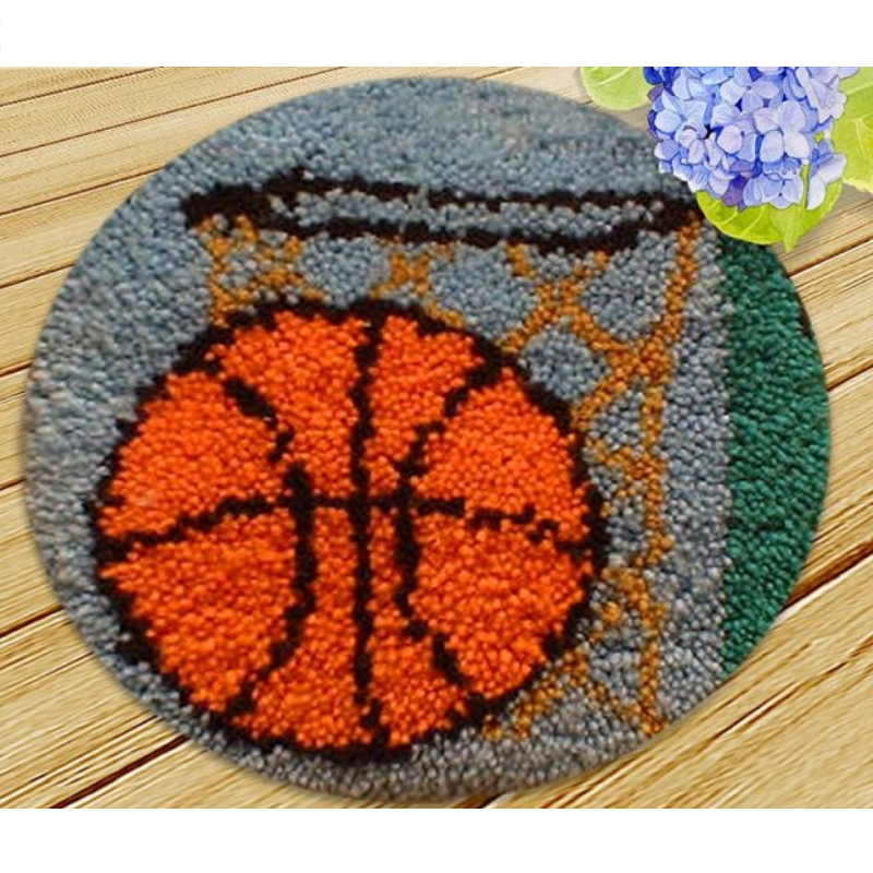 Basketball Latch Hook Rug Crocheting Knitting Kit