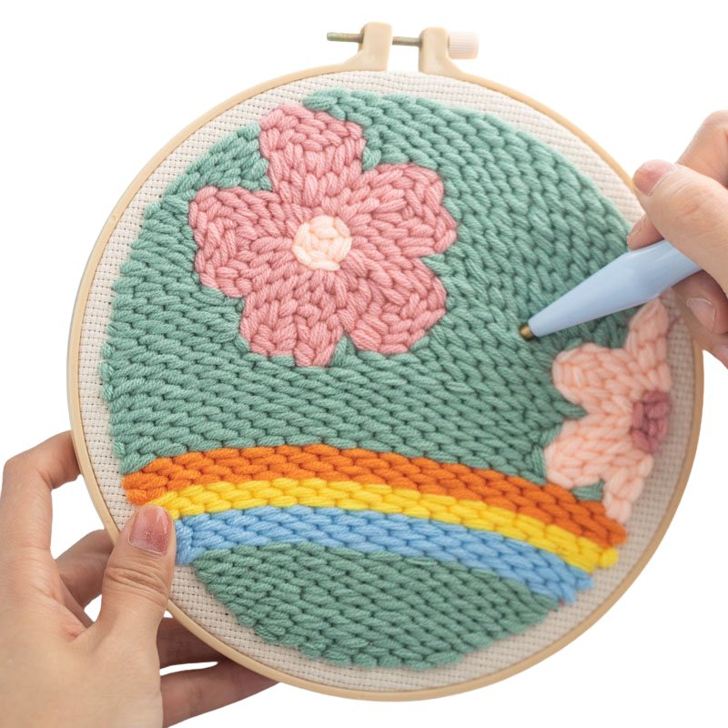 Rainbow Flower Punch Needle Kit