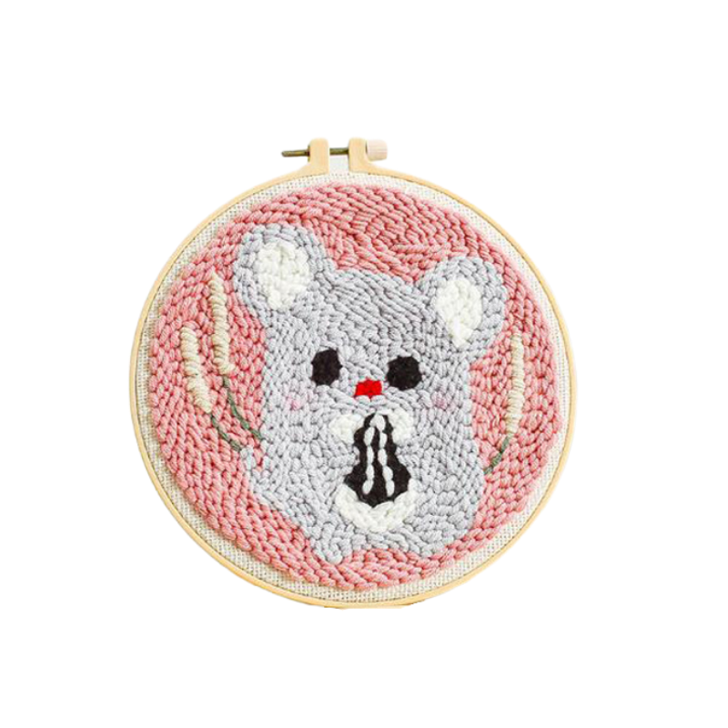 Cute Mouse Punch Needle Kit