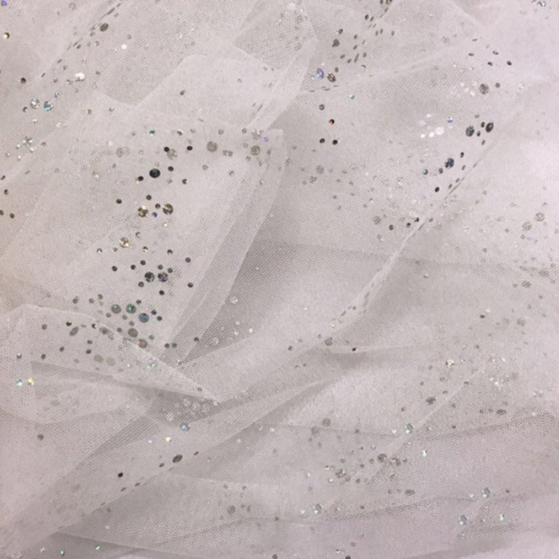 Sequins Tulle Mesh Fabric For DIY Sewing