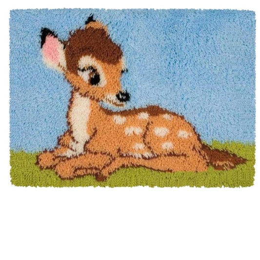 Little Nice Deer Latch Hook Rug Crocheting Knitting Kit