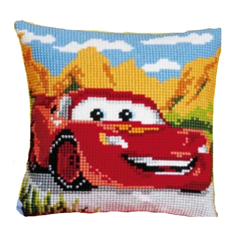 Cartoon Car Latch Hook Pillow Crocheting Kit