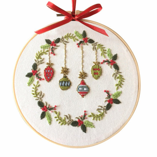 Christmas Decors Embroidery DIY Knitting Kit