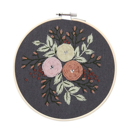 Coffee Flowers Embroidery DIY Knitting Kit