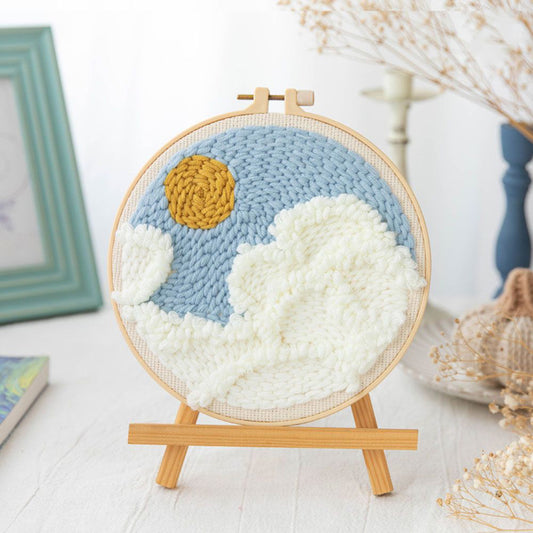 Cloud and Sky Embroidery DIY Knitting Kit