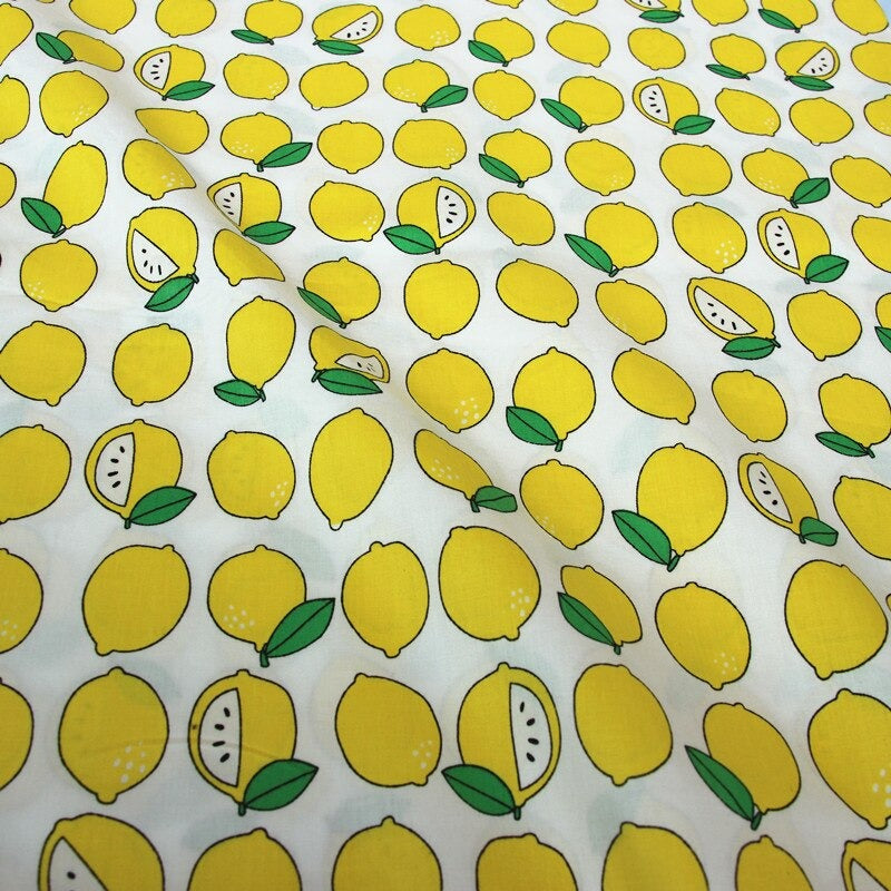 Fruits Printed Cotton Cloth For DIY Sewing & Decoration