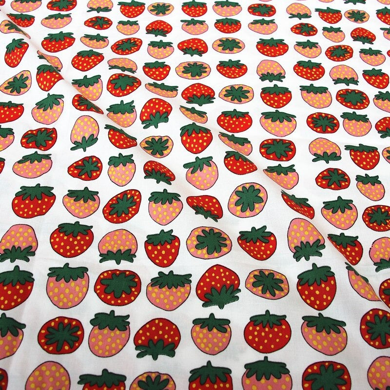 Fruits Printed Cotton Cloth For DIY Sewing & Decoration