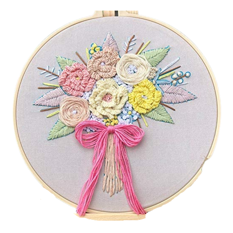 Tiny Rose Bouquet DIY Knitting Kit