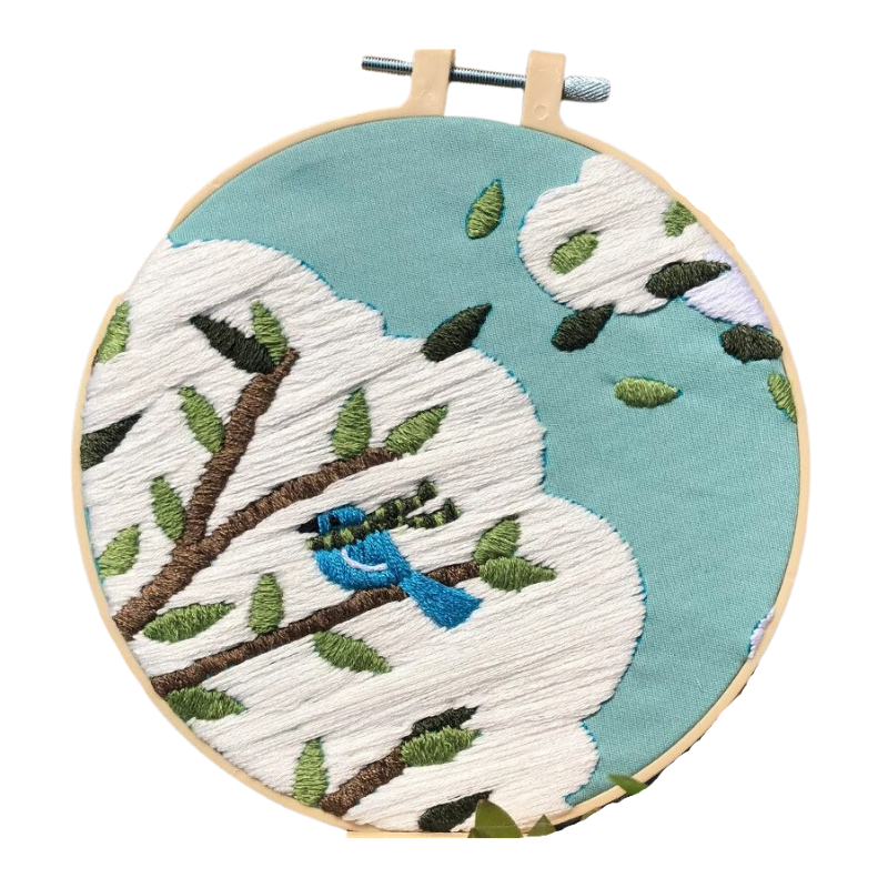 Tree & Bird Embroidery DIY Knitting Kit