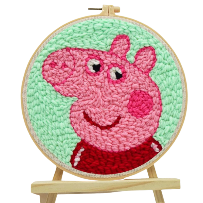 Cute Pig Punch Needle Kit