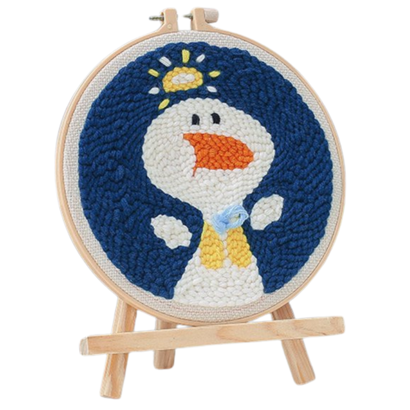 Goofy Duck Embroidery DIY Knitting Kit