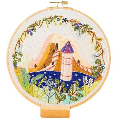 Mini Mountain Embroidery DIY Knitting Kit