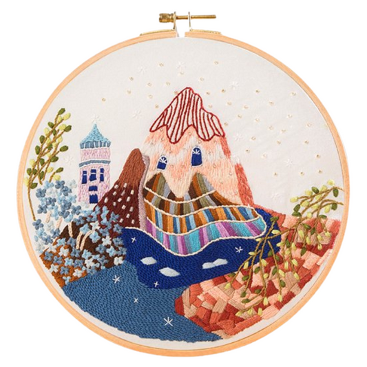 Mountain Embroidery DIY Knitting Kit