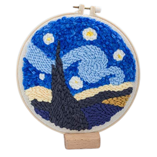 Sky Moon Embroidery DIY Knitting Kit