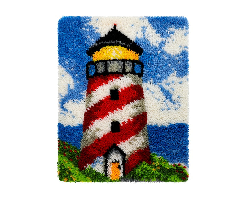 Lighthouse Latch Hook Rug Crocheting Knitting Kit