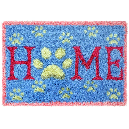 Dog's Home Latch Hook Rug Crocheting Knitting Kit