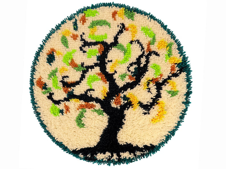 Tree of Life Latch Hook Rug Crocheting Knitting Kit