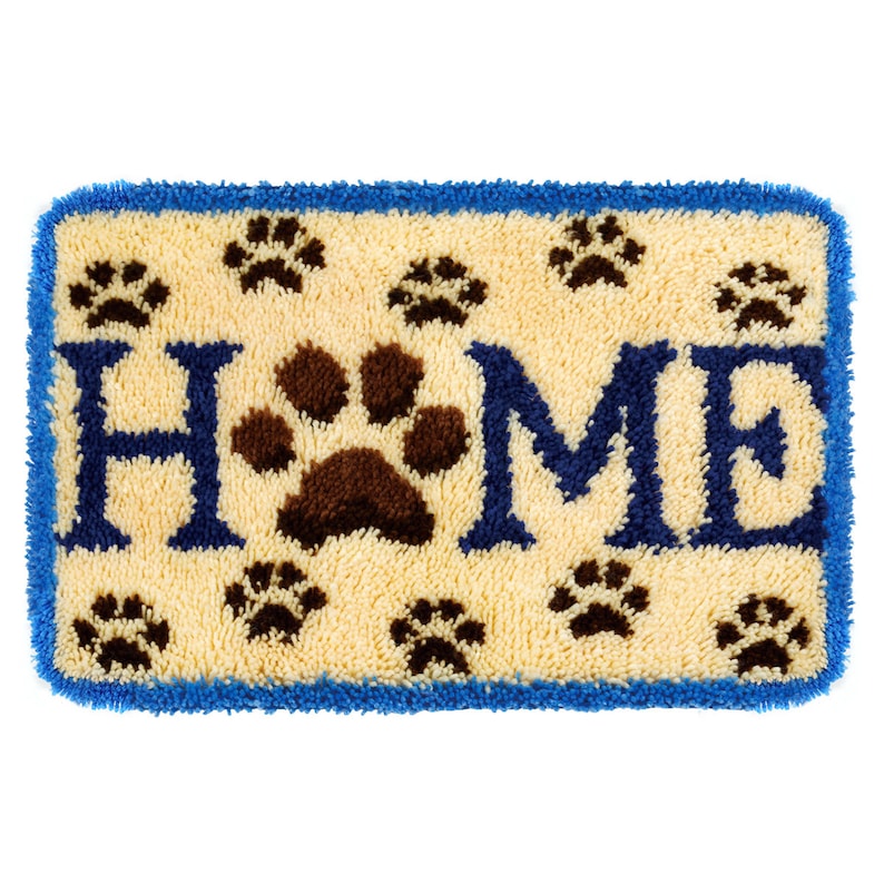 Home Sign Latch Hook Rug Crocheting Knitting Kit