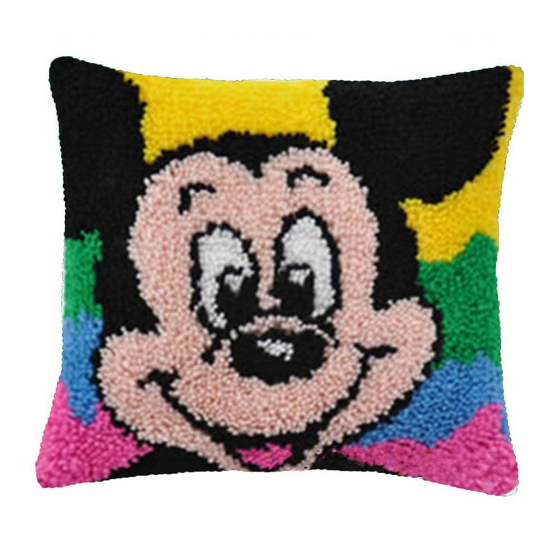 Yellow Cartoon Latch Hook Pillow Crocheting Kit
