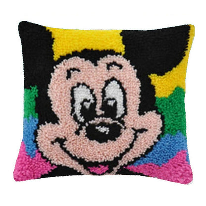 Yellow Cartoon Latch Hook Pillow Crocheting Kit