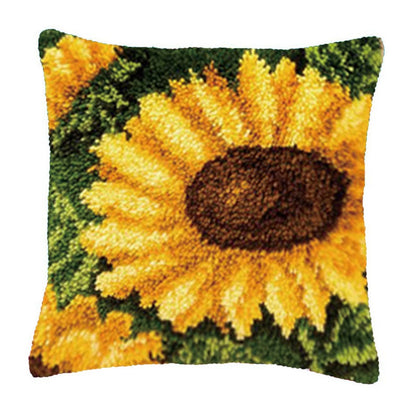 Sunflowers Latch Hook Pillow Crocheting Kit