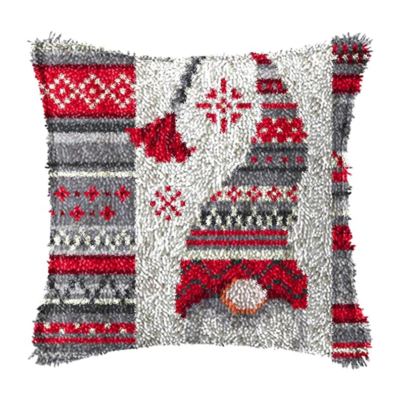 Christmas Pattern Latch Hook Pillow Crocheting Kit
