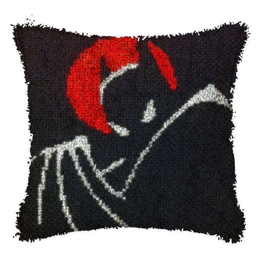 Evil Man Latch Hook Pillow Crocheting Kit