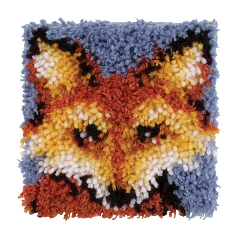 Cute Fox Latch Hook Pillow Crocheting Kit
