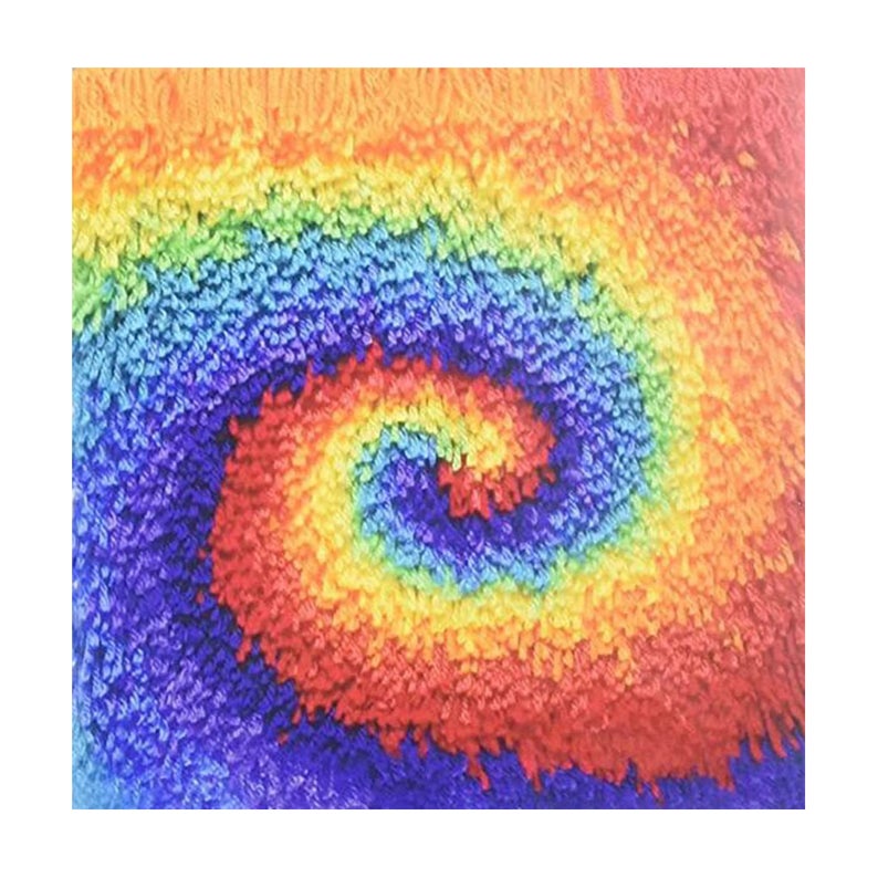 Rainbow Wave Latch Hook Pillow Crocheting Kit