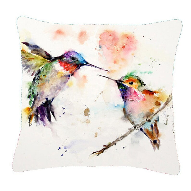 Hummingbirds Latch Hook Pillow Crocheting Kit