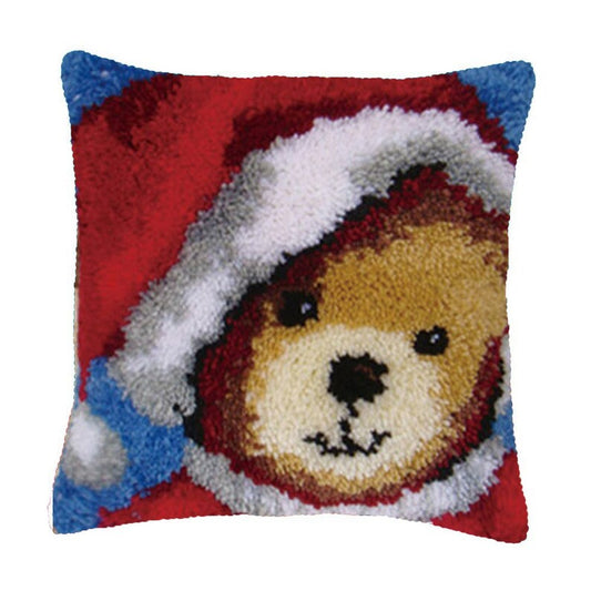 Christmas Dog Latch Hook Pillow Crocheting Kit