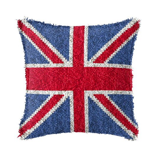 British Latch Hook Pillow Crocheting Knitting Kit