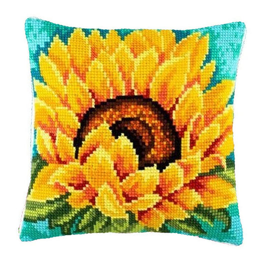 Bright Sunflower Latch Hook Pillow Crocheting Knitting Kit